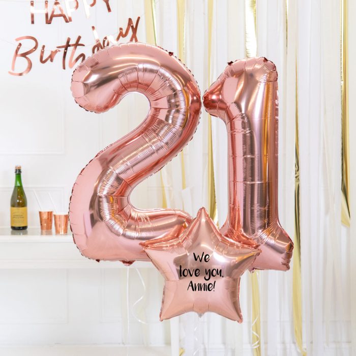 37377 Supershape21stBirthdayBalloons RoseGold c