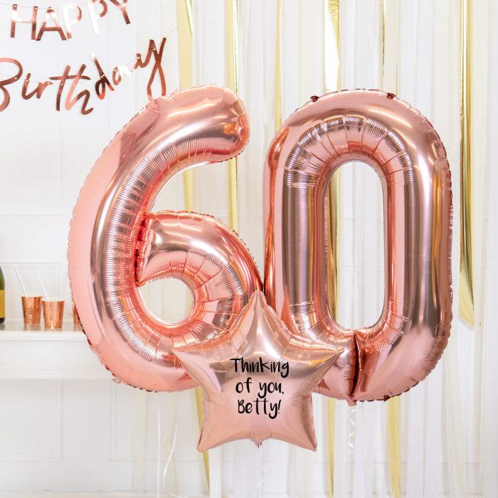 37381 Supershape60thBirthdayBalloons RoseGoldc