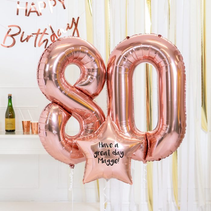 37383 Supershape80thBirthdayBalloons RoseGold