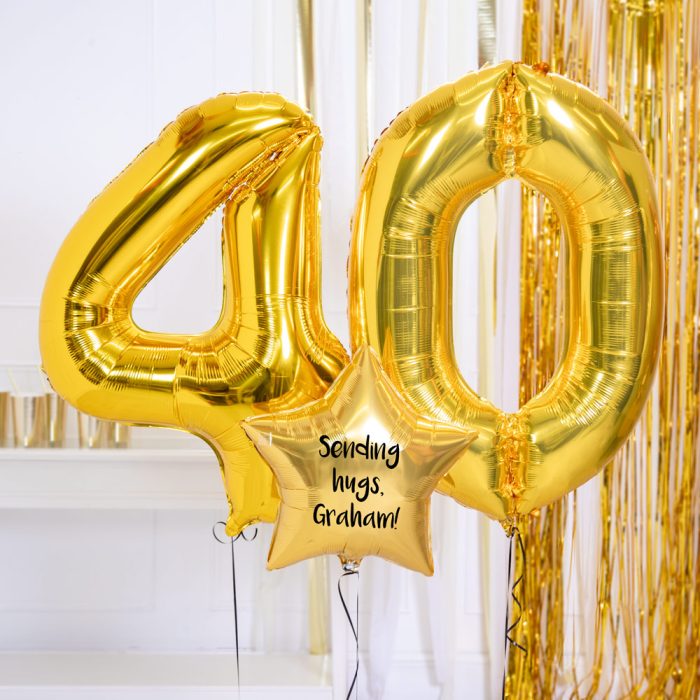 37387 Supershape40thBirthdayBalloons Gold