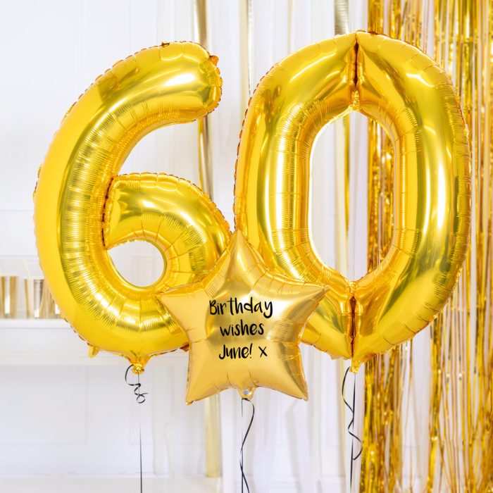 37389 Supershape60thBirthdayBalloons Gold