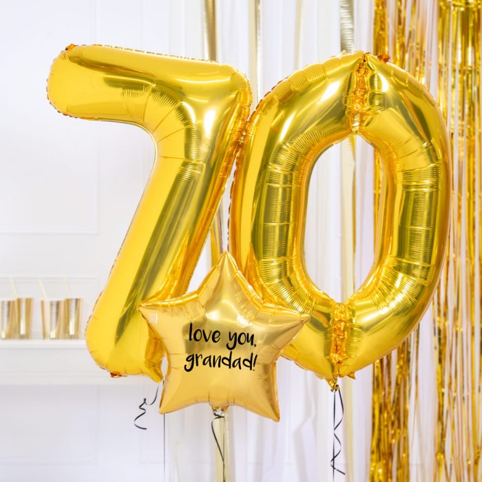 37390Supershape70thBirthdayBalloons Gold