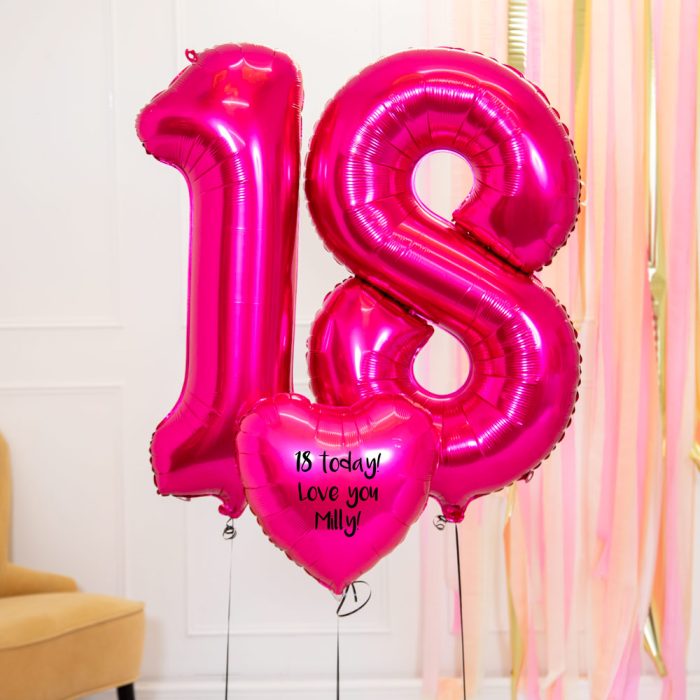 37839 18th Birthday Balloons in a Box Pink 1