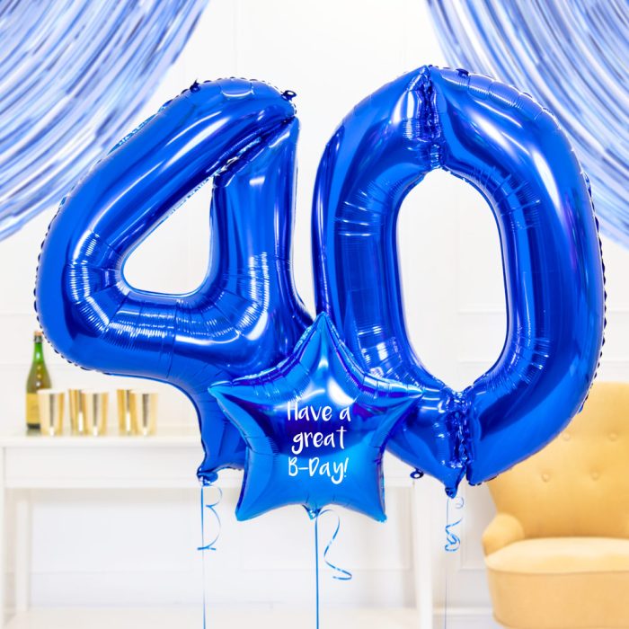 37850 40th Birthday Balloons in a Box Blue 2