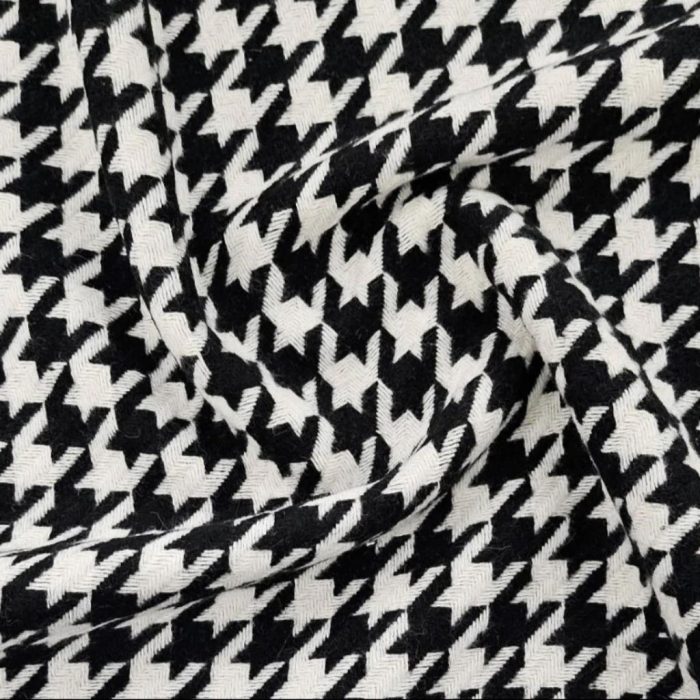 HoundstoothTweedFabricBLACK